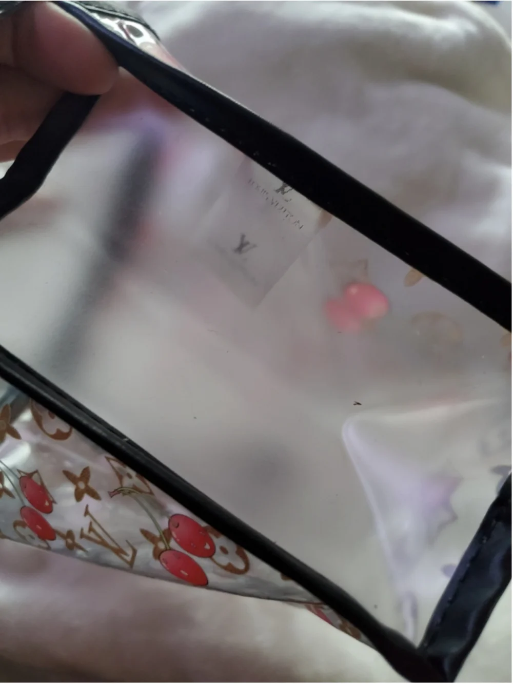 🍒 Cherry Print Clear Cosmetic Bag, look extra cute while being organized. 🍒